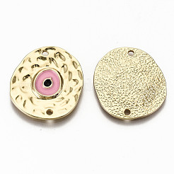 Hammered Alloy Enamel Links Connectors&nbsp;PALLOY-T075-42-NR