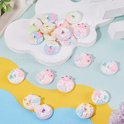 20Pcs Opaque Resin Decoden Cabochons&nbsp;RESI-TADJ0001-20
