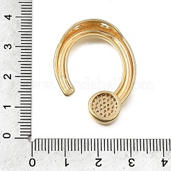 Brass Micro Pave Clear Cubic Zirconia Pendants&nbsp;CU-CBA3569-01G-C