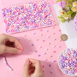 1000Pcs Frosted Opaque Acrylic Beads&nbsp;OACR-SP0001-32C