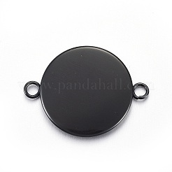 Stainless Steel Cabochon Connector Settings&nbsp;X-STAS-L211-04D-B