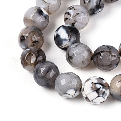 Dyed & Heated Natural Fire Crackle Agate Beads Strands&nbsp;G-N359-01B-04