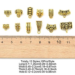 120Pcs 12 Styles Tibetan Style Alloy Tube Bails&nbsp;FIND-YW0007-32