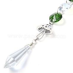 Glass Octagonal Bead Hanging Suncatchers&nbsp;HJEW-JM02217