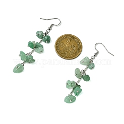 Natural Green Aventurine Dangle Earrings for Women&nbsp;EJEW-TA00553-02