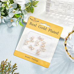 10Pcs Brass Micro Pave Cubic Zirconia Pendants&nbsp;KK-BBC0020-50