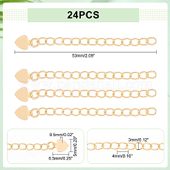 24Pcs Brass Curb Chain Extender&nbsp;KK-UN0001-80-NF
