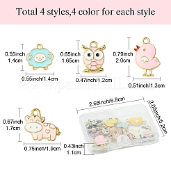 16Pcs 16 Styles Animal Shape Alloy Enamel Pendants&nbsp;FIND-YW0005-75