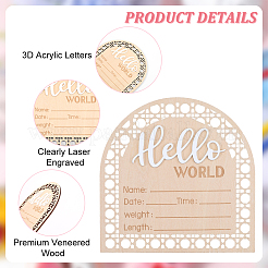 Wooden Baby Photo Props&nbsp;DJEW-WH0015-110A