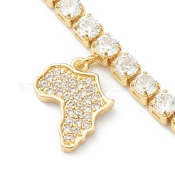 Brass Micro Pave Clear Cubic Zirconia Choker Necklaces&nbsp;NJEW-H308-05G