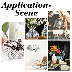 Acrylic Self Adhesive Mirror Wall Stickers&nbsp;AJEW-PH0001-12-WH