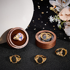 4Pcs Adjustable Brass Ring Components&nbsp;KK-BBC0008-71