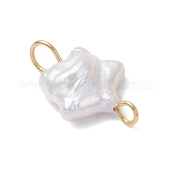3Pcs 3 Styles Natural Keshi Pearl Connector Charms&nbsp;PALLOY-JF04243