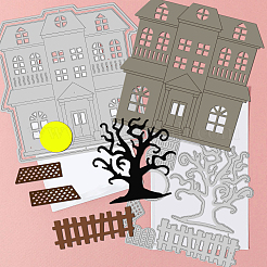 Halloween Theme Carbon Steel Cutting Dies Stencils&nbsp;DIY-WH0309-1186