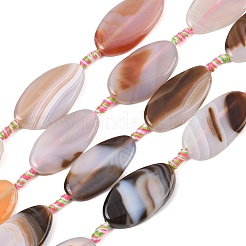 Natural Banded Agate Beads Strands&nbsp;G-F825-H01-01D