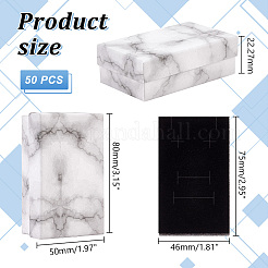 Marble Print Cardboard Paper Storage Boxes&nbsp;CON-WH0089-38
