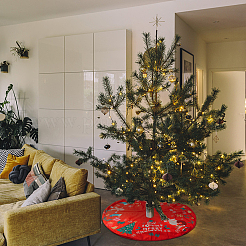 Polyester Christmas Tree Skirt&nbsp;DIY-WH0321-40B