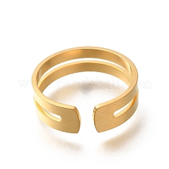 304 Stainless Steel Cuff Rings for Women&nbsp;RJEW-S238-05G