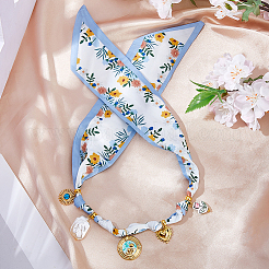 Polyester Scarf Necklaces for Women&nbsp;NJEW-HS00028