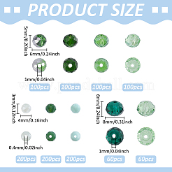 1120Pcs 9 Colors Glass Beads&nbsp;EGLA-ME0001-11