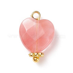 Cherry Quartz Glass Charms&nbsp;PALLOY-JF01863-05