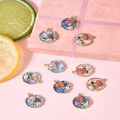 10Pcs Alloy Enamel Pendants&nbsp;ENAM-FS0003-26