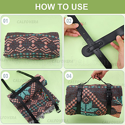 Imitation Leather with Alloy Yoga Mat Strap&nbsp;AJEW-CL0001-99B-01