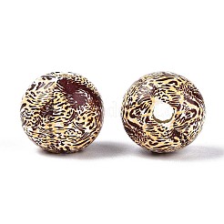 Printed Schima Wood Beads&nbsp;WOOD-N017-01E