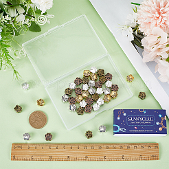 50Pcs 5 Colors Tibetan Style European Beads&nbsp;MPDL-SC0001-09
