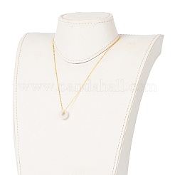 Rondelle Natural Rose Quartz Pendant Necklaces&nbsp;NJEW-JN03237-02