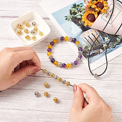 30 Pcs 2 Colors Brass Beads&nbsp;RB-CD0001-02