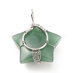 Natural Green Aventurine Pendants&nbsp;G-D458-04P-05-RS
