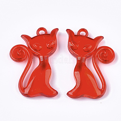 Transparent Acrylic Kitten Pendants&nbsp;TACR-S133-032