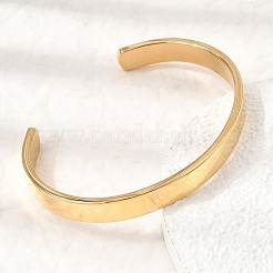 304 Stainless Steel Plain Open Cuff Bangles for Women&nbsp;SA-CBAC920-08G
