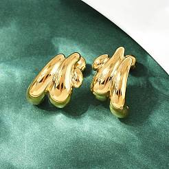 304 Stainless Steel Nuggets Stud Earrings&nbsp;EJEW-K268-28G