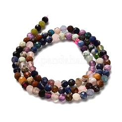 Natural Mixed Gemstone Beads Strands&nbsp;G-RM2025-A16-4mm