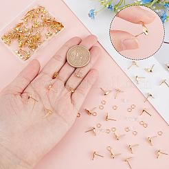 100Pcs 304 Stainless Steel Stud Earring Findings&nbsp;STAS-CN0001-12