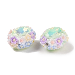 Handmade Luminous Polymer Clay Rhinestone Beads&nbsp;CLAY-H003-05D
