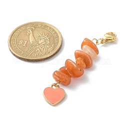 Natural & Synthetic Gemstone Chip Beaded Pendant Decorations&nbsp;HJEW-JM01197