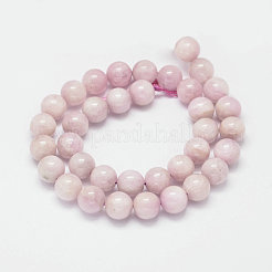 Round Natural Kunzite Beads Strands&nbsp;G-K068-27-10mm