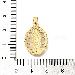 Rack Plating Brass with Cubic Zirconia Pendants&nbsp;KK-Z086-33G-06