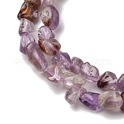 Natural Purple Phantom Quartz Purple Lodolite Quartz Beads Strands&nbsp;G-I389-A23