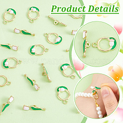 40Pcs 2 Styles Tulip Alloy Enamel Pendants&nbsp;FIND-PH0021-39