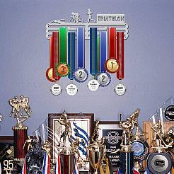 Custom Fashion Iron Medal Hanger Holder Display Wall Rack&nbsp;ODIS-WH0024-003