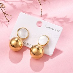 304 Stainless Steel Stud Earrings&nbsp;EJEW-D319-14G