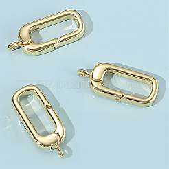 6Pcs Rack Plating Brass Spring Gate Rings&nbsp;KK-SC0006-48G-02