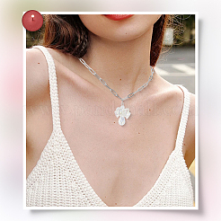50Pcs UV Plating Transparent Acrylic Beads&nbsp;MACR-SC0002-56