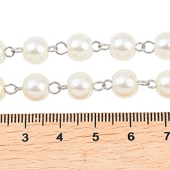 Handmade Glass Pearl Beaded Chains for Necklaces/Bracelets Making&nbsp;AJEW-PH00633-02