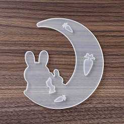 DIY Animal on the Crescent Moon Big Pendant Silhouette Silicone Molds&nbsp;LS-DIY-F125-02