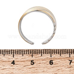 Multi-layer 304 Stainless Steel Cuff Open Rings&nbsp;RJEW-P192-07A